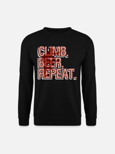 Climbing Climb Beer Repeat - Unisex Sweatshirt - black