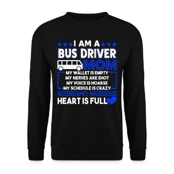 Bus Driver I'm A Bus Driver Mom - Unisex Sweatshirt - black - Front - Alina (178cm) & Michal (187cm)