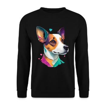 Jack Russell Terrier Dog Dog Lover Design - Unisex Sweatshirt - black - Front - Alina (178cm) & Michal (187cm)