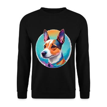 Jack Russel Chien préféré et fidèle compagnon - Sweat-shirt Unisexe - noir - Devant - Alina (178cm) & Michal (187cm)