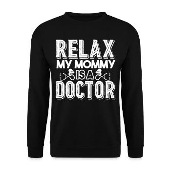 Doctor My Mommy Is A Doctor - Unisex Sweatshirt - black - Front - Alina (178cm) & Michal (187cm)