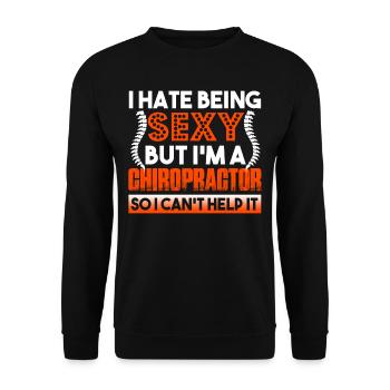 Chiropractor I'm A Sexy Chiropractor - Unisex Sweatshirt - black - Front - Alina (178cm) & Michal (187cm)
