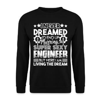 Engineer Marrying A Super Sexy Engineer - Unisex Sweatshirt - black - Front - Alina (178cm) & Michal (187cm)
