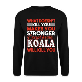 Koala Koala Will Kill You - Unisex Sweatshirt - black - Front - Alina (178cm) & Michal (187cm)
