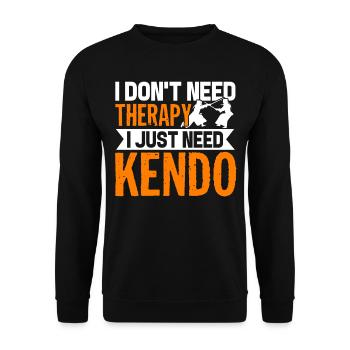 Kendo I Just Need Kendo - Unisex Sweatshirt - black - Front - Alina (178cm) & Michal (187cm)