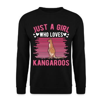 Kangourou australien Kangourou - Sweat-shirt Unisexe - noir - Devant - Alina (178cm) & Michal (187cm)