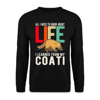Coati Gift Proboscis Bear Coati - Unisex Sweatshirt - black - Front - Alina (178cm) & Michal (187cm)