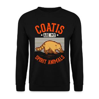 Coati Spirit Animal Proboscis Bear Coati - Unisex Sweatshirt - black - Front - Alina (178cm) & Michal (187cm)