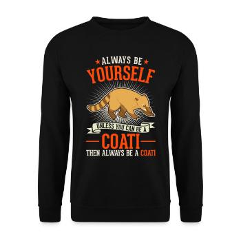 Soyez toujours vous-même Coati Nasenbär - Sweat-shirt Unisexe - noir - Devant - Alina (178cm) & Michal (187cm)