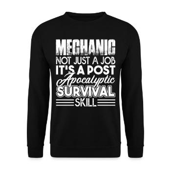 Mechanic Not Just A Job - Unisex Sweatshirt - black - Front - Alina (178cm) & Michal (187cm)