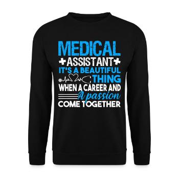 Medical Assistant Medical Assistant Jobs - Unisex Sweatshirt - black - Front - Alina (178cm) & Michal (187cm)