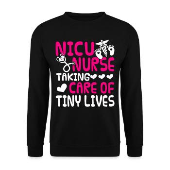 Nicu Nurse Nicu Nurse Taking Care Of Tiny Lives - Unisex Sweatshirt - black - Front - Alina (178cm) & Michal (187cm)