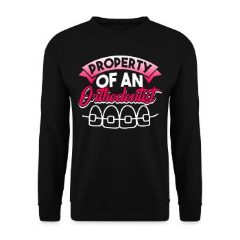 Orthodontist Property Of An Orthodontist - Unisex Sweatshirt - black - Front - Alina (178cm) & Michal (187cm)
