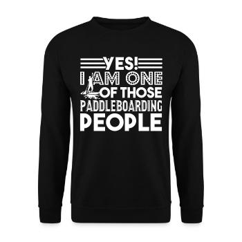 I'm One Those Of Paddleboarding People - Unisex Sweatshirt - black - Front - Alina (178cm) & Michal (187cm)