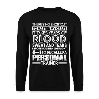 Personal Trainer To Be Called A Personal Trainer - Unisex Sweatshirt - black - Front - Alina (178cm) & Michal (187cm)