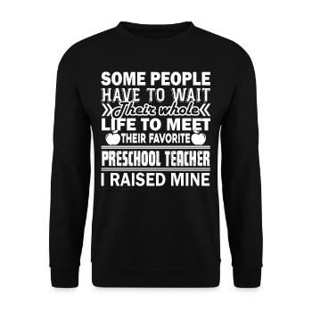 Preschool Teacher Preschool Teacher Parent - Unisex Sweatshirt - black - Front - Alina (178cm) & Michal (187cm)