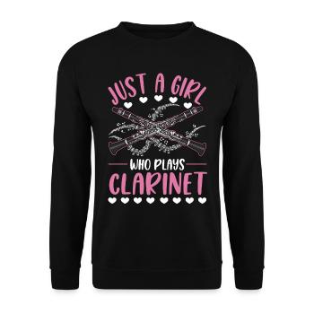 Clarinette Clarinettiste - Sweat-shirt Unisexe - noir - Devant - Alina (178cm) & Michal (187cm)