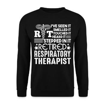 Respiratory Therapy Retired Respiratory Therapist - Unisex Sweatshirt - black - Front - Alina (178cm) & Michal (187cm)