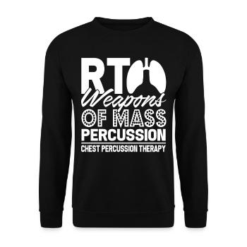 Respiratory Therapist Weapons Of Mass Percussion - Unisex Sweatshirt - black - Front - Alina (178cm) & Michal (187cm)