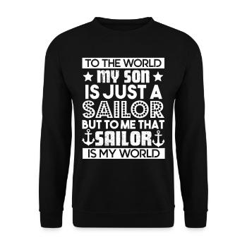 Sailor Sailor Son Is My World - Unisex Sweatshirt - black - Front - Alina (178cm) & Michal (187cm)