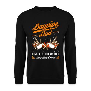Bagpipes Father Bagpipers Dad - Unisex Sweatshirt - black - Front - Alina (178cm) & Michal (187cm)