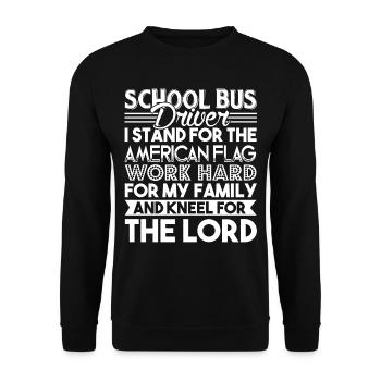 School Bus Driver School Bus Driver Stand For - Unisex Sweatshirt - black - Front - Alina (178cm) & Michal (187cm)