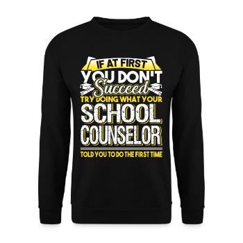 School Counselor School Counselor To Do - Unisex Sweatshirt - black - Front - Alina (178cm) & Michal (187cm)