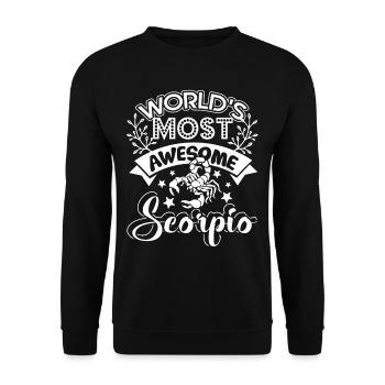 Scorpio World's Most Awesome Scorpio - Unisex Sweatshirt - black - Front - Alina (178cm) & Michal (187cm)