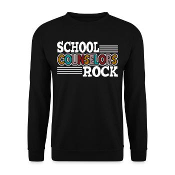 School Counselor School Counselors Rock - Unisex Sweatshirt - black - Front - Alina (178cm) & Michal (187cm)