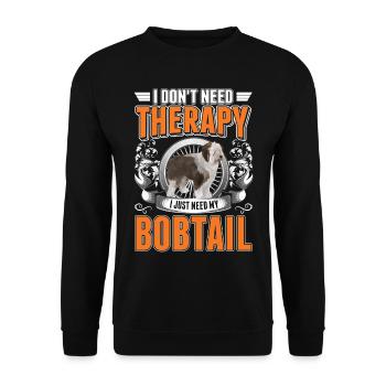 Bobtail Therapy Old English Shepherd Dog - Unisex Sweatshirt - black - Front - Alina (178cm) & Michal (187cm)