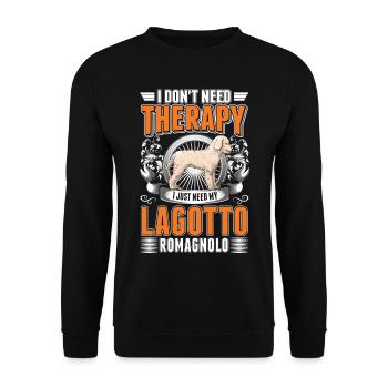 Lagotto Romagnolo Thérapie Chien d’Eau - Sweat-shirt Unisexe - noir - Devant - Alina (178cm) & Michal (187cm)