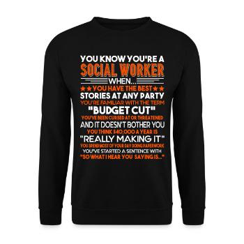Social Worker You Are A Social Worker - Unisex Sweatshirt - black - Front - Alina (178cm) & Michal (187cm)