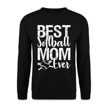 Softball Best Softball Mom Ever - Unisex Sweatshirt - black - Front - Alina (178cm) & Michal (187cm)