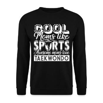 Taekwondo Awesome Moms Love Taekwondo - Unisex Sweatshirt - black - Front - Alina (178cm) & Michal (187cm)