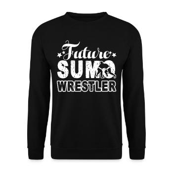 Sumo Future Sumo Wrestler - Unisex Sweatshirt - black - Front - Alina (178cm) & Michal (187cm)