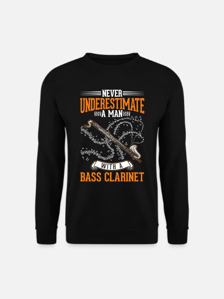 Bassklarinette Mann Bassklarinettist - Unisex Pullover - Schwarz