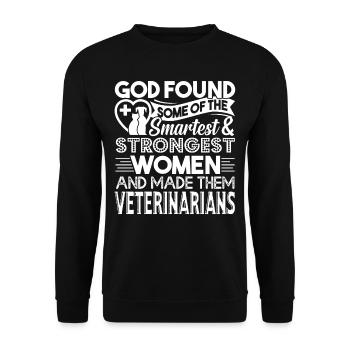 Vet Tech Strongest Women Become Veterinarians - Unisex Sweatshirt - black - Front - Alina (178cm) & Michal (187cm)