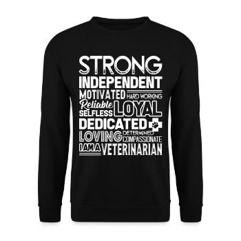 Veterinarian Strong Veterinarian - Unisex Sweatshirt - black - Front - Alina (178cm) & Michal (187cm)