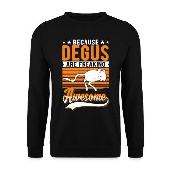 Degu Propriétaire Arbuste Rat Forest Degu - Sweat-shirt Unisexe - noir - Devant - Alina (178cm) & Michal (187cm)