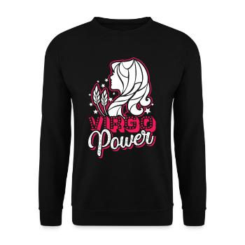 Virgo Virgo Power Lady - Unisex Sweatshirt - black - Front - Alina (178cm) & Michal (187cm)