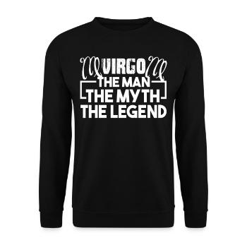 Virgo The Man The Myth The Legend - Unisex Sweatshirt - black - Front - Alina (178cm) & Michal (187cm)