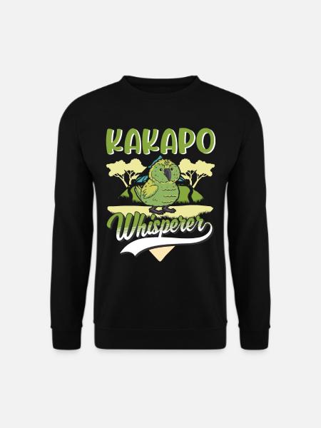 Kakapo Flüsterer Nachtpapagei - Unisex Pullover - Schwarz