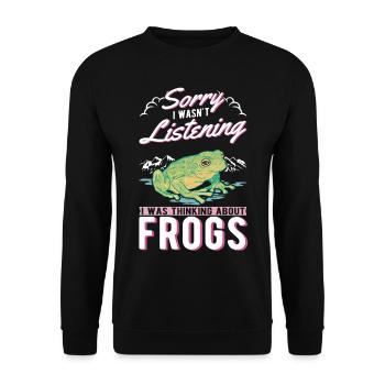 Grenouille cadeau Rainette - Sweat-shirt Unisexe - noir - Devant - Alina (178cm) & Michal (187cm)