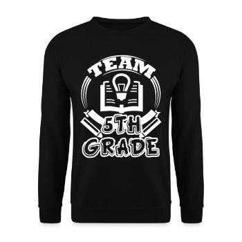5th Grade Teacher Team 5th Grade Teacher - Unisex Sweatshirt - black - Front - Alina (178cm) & Michal (187cm)