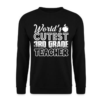 3rd Grade Teacher World's Cutest 3rd Grade Teacher - Unisex Sweatshirt - black - Front - Alina (178cm) & Michal (187cm)