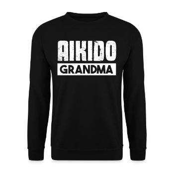 Proud To Be An Aikido Grandma - Unisex Sweatshirt - black - Front - Alina (178cm) & Michal (187cm)