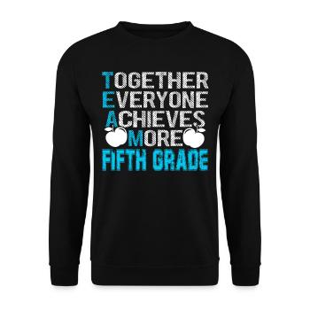 5th Grade Teacher Team 5th Grade - Unisex Sweatshirt - black - Front - Alina (178cm) & Michal (187cm)