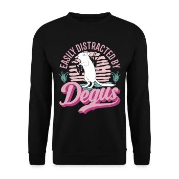 Degu Cadeau Arbuste Rat Forest Degu - Sweat-shirt Unisexe - noir - Devant - Alina (178cm) & Michal (187cm)
