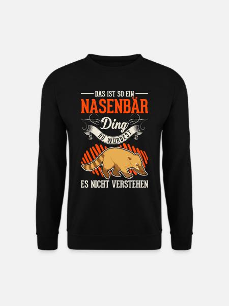 Nasenbär Ding Coati Rüsselbär - Unisex Pullover - Schwarz