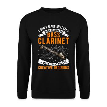 Clarinette basse Choix créatifs - Sweat-shirt Unisexe - noir - Devant - Alina (178cm) & Michal (187cm)